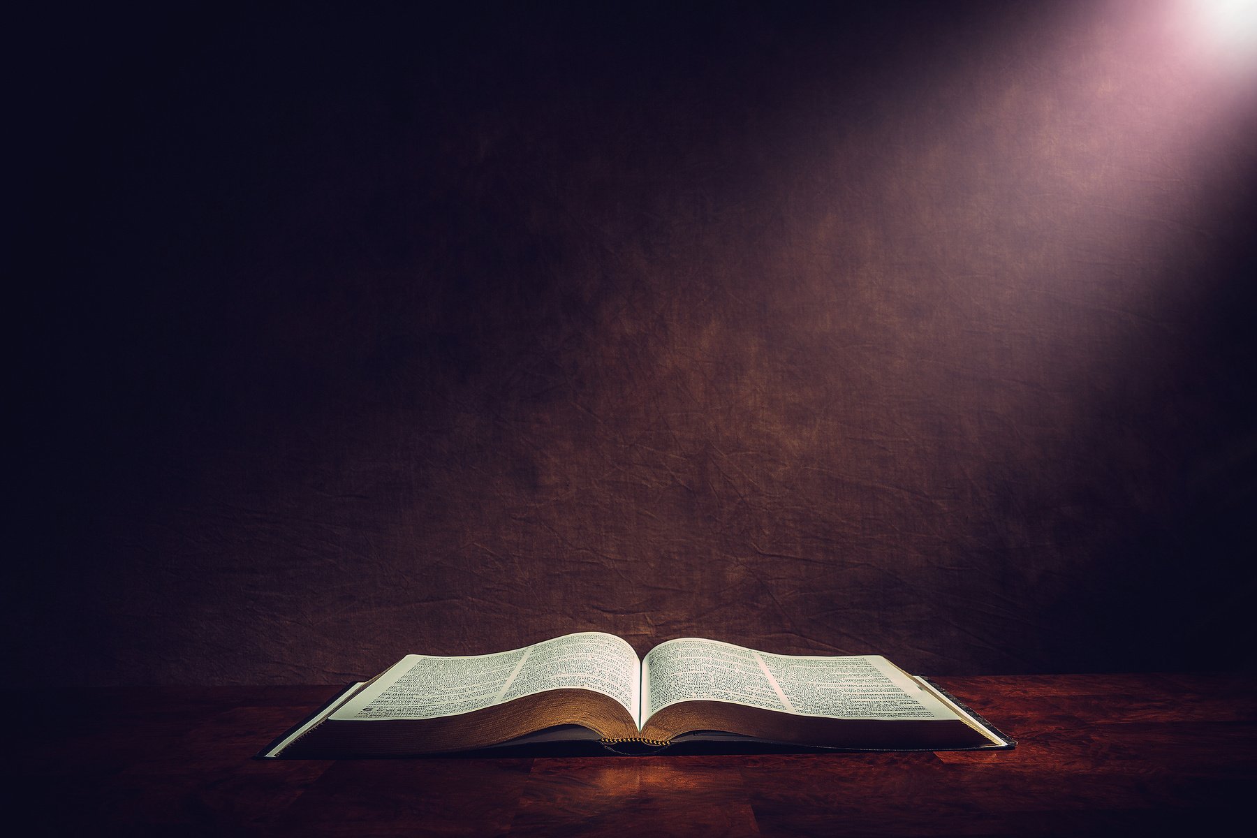 Light illuminating the Bible